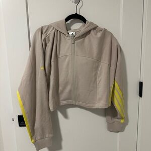 NWTS adidas fleece cropped hoodie size small